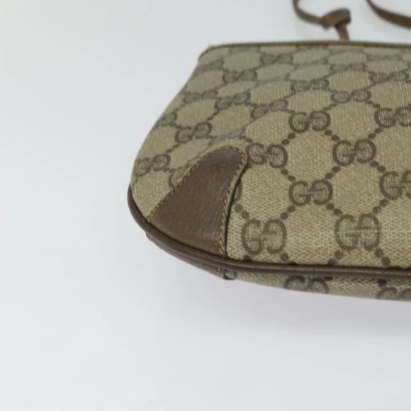 GUCCI GG Supreme Web Sherry Line Shoulder Bag PVC Beige 904 02 026 Auth bs27641 - Picture 4 of 16